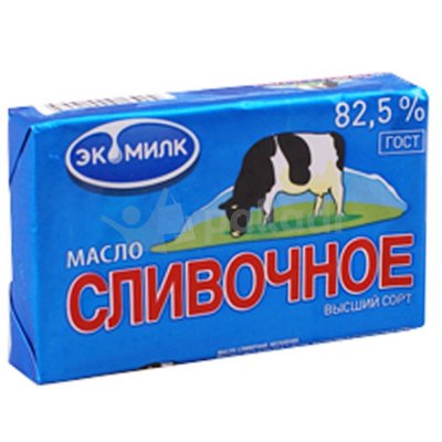 Масло сливочное Экомилк 82,5% 180г Молочный продукт 1/30