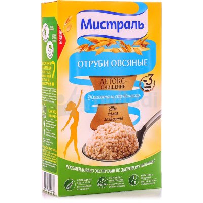 Отруби Мистраль 400г овсяные
