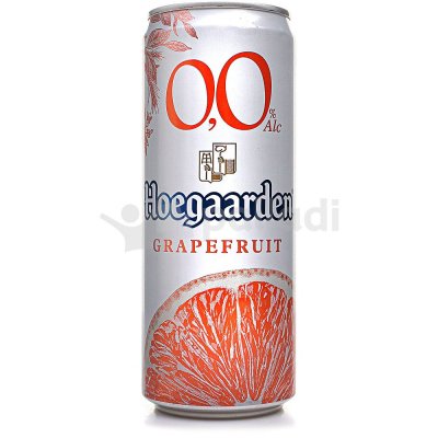 Пиво Хугарден безалкогольное нефильтрованное 0,33л со вкусом грейпфрута ж/б