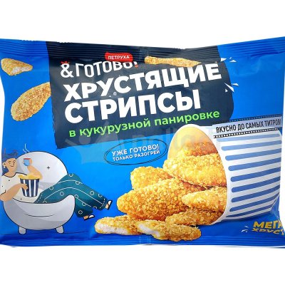 Стрипсы хрустящие Петруха 290г в кукурузной панировке