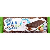 Пирожное Milk Snack Milino 30г бисквитное орехово-шоколадное