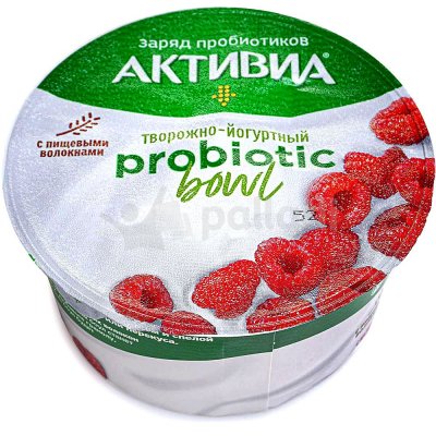 Активиа 135г творожная Probiotic Bowl малина