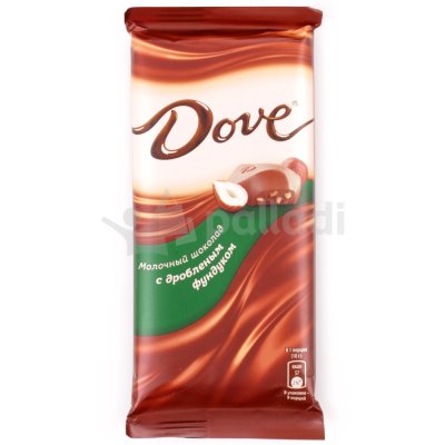 Шоколад Dove молочный 90г c дробленым фундуком 