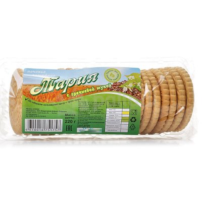 Печенье Мария на фруктозе 220г с гречневой мукой