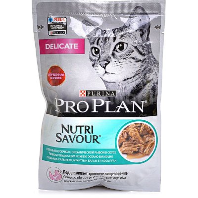 Корм Purina Pro Plan 85г для кошек с чувствительным пищеварением соус с океанической рыбой