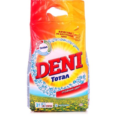 Стиральный порошок Deni 3-АКТИВ 3кг Стойкий цвет