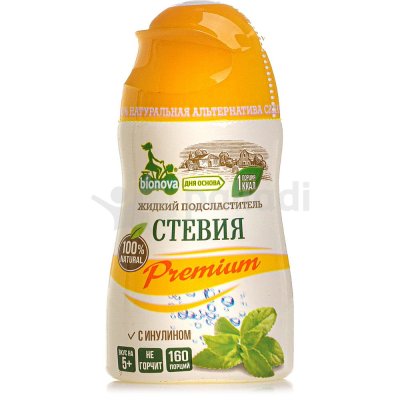 Подсластитель жидкий Bionova Стевия Premium 80г