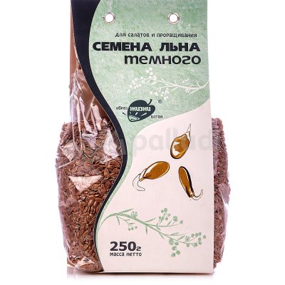 Крупа Образ жизни 250г семя льна темного для салатов и проращивания