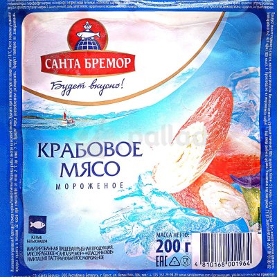 Мясо крабовое Санто Бремор 200г