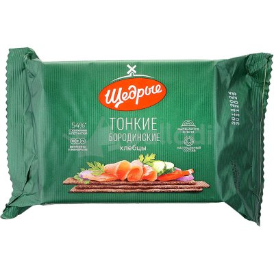 Хлебцы Щедрые 170г бородинские тонкие
