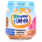 Мясное пюре Фруто Няня 100г говядина, гречка ст/б 