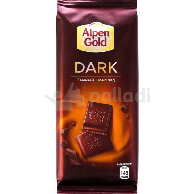 Шоколад Альпен Гольд темный 80г DARK