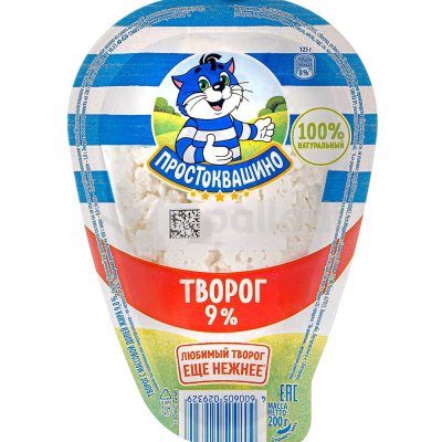 Творог Простоквашино 200г 9% жирности 