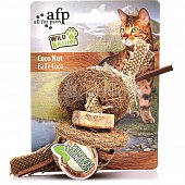 All For Paws Wild&Nature Игрушка для кошек из кокосового волокна с перьями