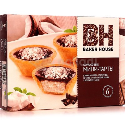 Мини-тарты Baker hause 240г с кокосом