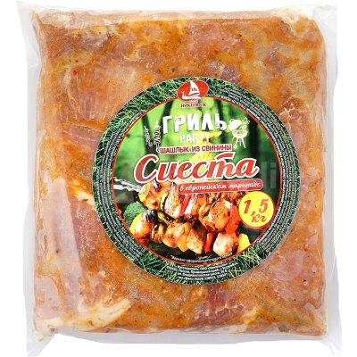 Шашлык Никольск Сиеста 1,5кг в маринаде 