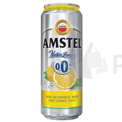 Пиво AMSTEL безалкогольное 0.43л ж/б лимон