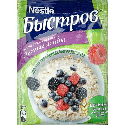 Каша овсяная Быстров Nestle 40г с лесными ягодами 