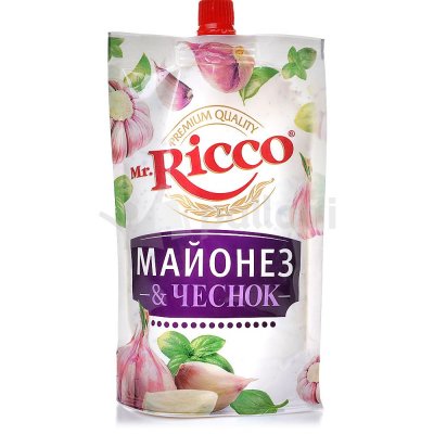 Майонез Mr. Ricco 220г Майонез и чеснок 50%