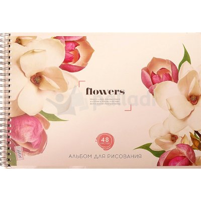Альбом для рисования ArtSpace Цветы.Flowers 48л А48спТЛ_9201
