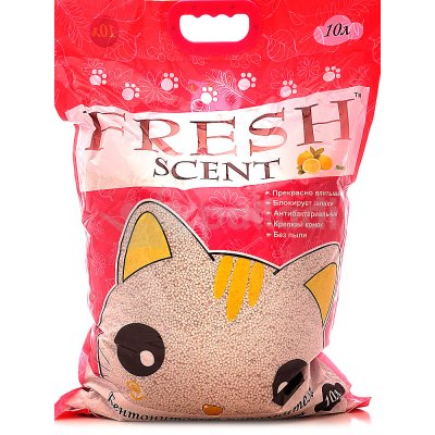 Наполнитель для кошачьих туалетов FRESH Scent 10л комкующийся Лимон