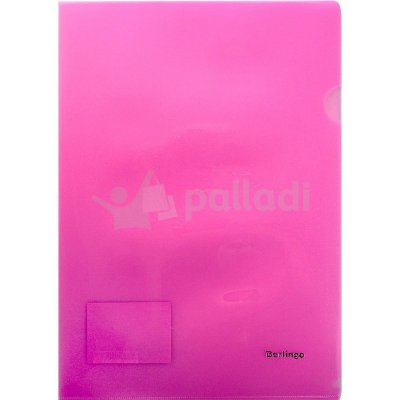 Папка-уголок А4 Berlingo 180мкм розовый арт. 04112