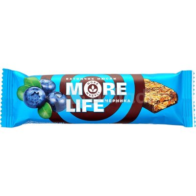 Батончик мюсли MORE LIFE 32г черника