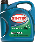 Масло моторное 15W40 CF-4/SJ SINTEC DIESEL 5л минеральное
          Артикул: 122420