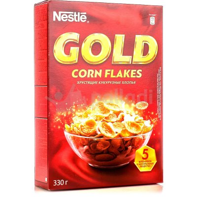 Сухой завтрак Nestle Gold 330г Кукурузные хлопья   