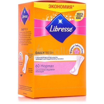 Прокладки гигиенические ежедневные LIBRESSE DailyFresh Normal 60шт