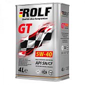 Масло моторное 5W40 A3/B4 SN/CF ROLF GT 4л синтетическое
          Артикул: 322229