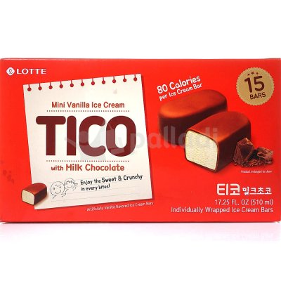Мороженое Tico Milk mini choco ice cream Lotte 510мл 
