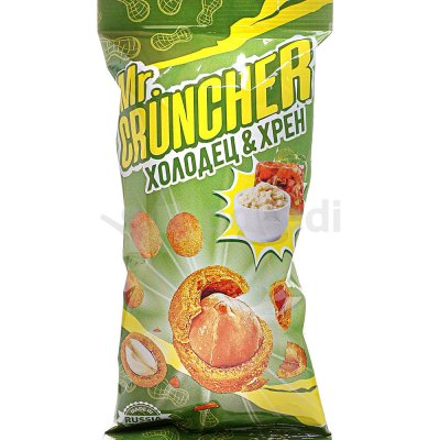 Арахис в хрустящей корочке со вкусом холодца и хрена 60г Mr.Cruncher
