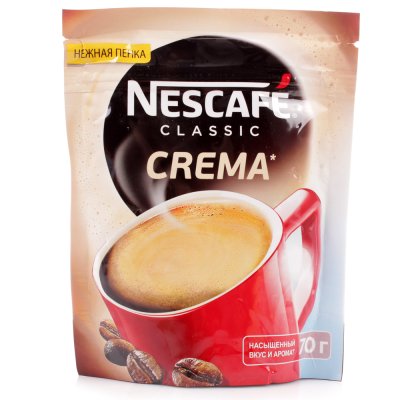 Кофе Нескафе Классик 70г CREMA растворимый м/у 