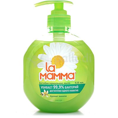 Мыло жидкое La MAMMA анибактериальное с ароматом ванили 525мл