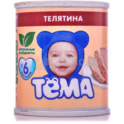 Мясное пюре Тема 100г телятина