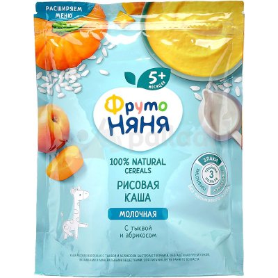 Каша Фруто няня 200г рисовая с молоком тыквой и абрикосами  