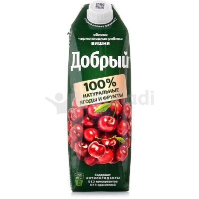 Сок Добрый 1л Вишня,яблоко,черноплодная рябина