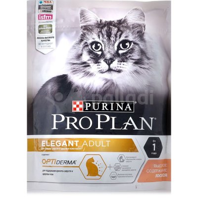 Корм Purina Pro Plan 400г для взрослых кошек для кожи и шерсти с лососем