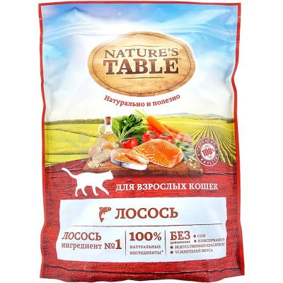 Корм Nature’s Table 650г для взрослых кошек Лосось