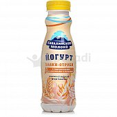 Йогурт Сахалинское молоко 330мл с пшеничными и овсяными хлопьями Утро Родины 