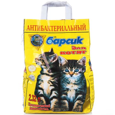 Наполнитель для котят антибактериальный Барсик 2,32 л