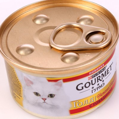 Корм для кошек GourmeT Gold 85г нежная начинка с говядиной