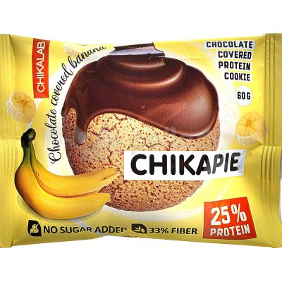 Печенье CHIKALAB 60г протеиновый глазированные банан в шоколаде