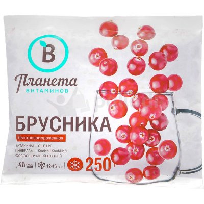 Планета витаминов Брусника 250г 