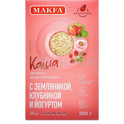 Каша Макфа овсяная 5/40г земляника/клубника/йогурт