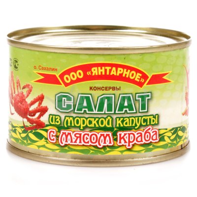 Салат из морской капусты 180г с крабом ООО Янтарное