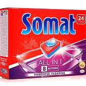 Таблетки для посудомоечной машины Somat All in 1 24шт