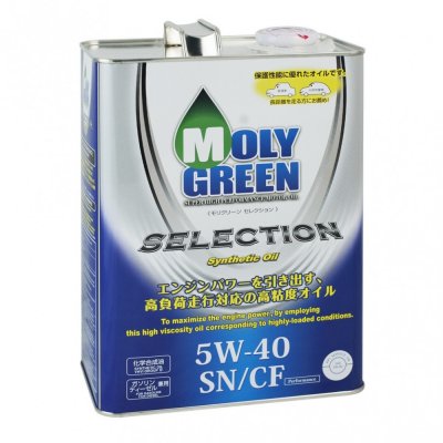 Масло моторное 5W40 SN/CF MOLYGREEN SELECTION 4л синтетическое
          Артикул: 470089