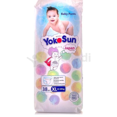 Трусики YOKO SUN для детей XL 12-20кг 38шт